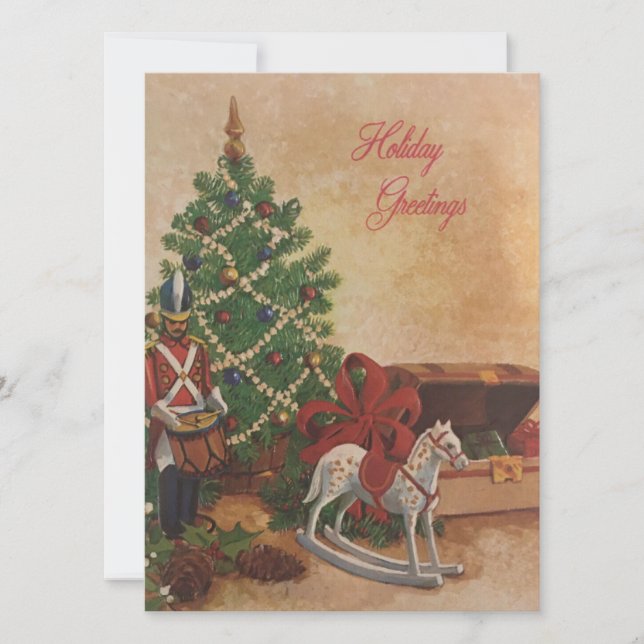 Masonic Vintage Christmas Feiertagskarte (Vorderseite)