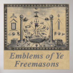 Masonische Embleme Poster
