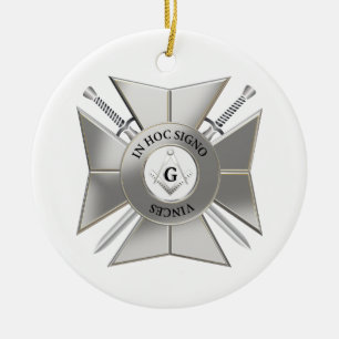 Masonisches Kreuz Keramik Ornament