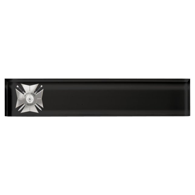 Masonisches Kreuz Namensplakette (Vorderseite)