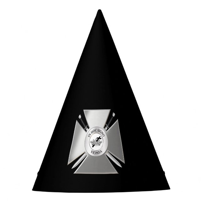 Masonisches Kreuz Partyhütchen (Vorderseite)