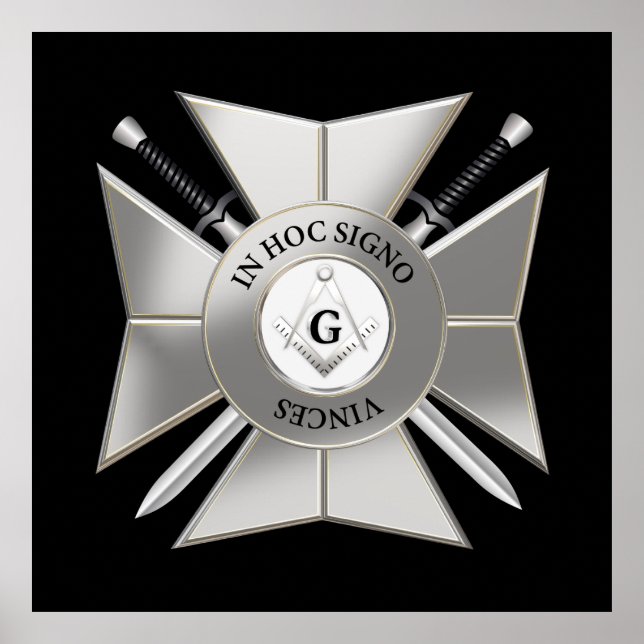 Masonisches Kreuz Poster (Vorne)