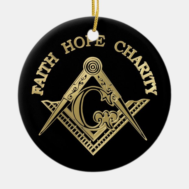 Masonisches Symbol Keramikornament (Vorne)