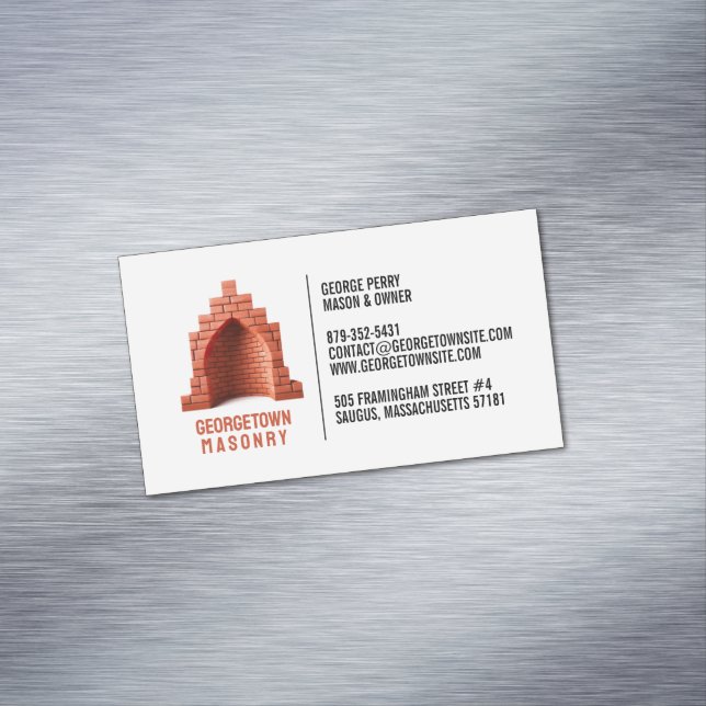 Masonry Chimney Magnetische Visitenkarte (Beispiel)