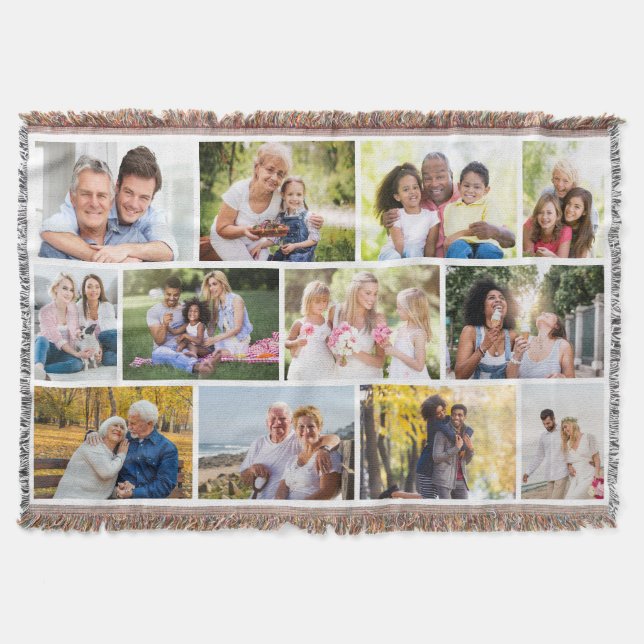 Masonry Grid Foto Collage 12 Familienbilder Decke (Vorderseite)