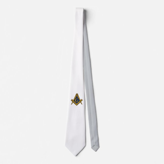 MASONS CRAVATE PERSONNALISÉE (BLANC) (Devant)