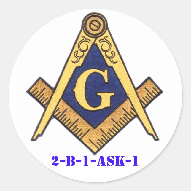 MASONS RUNDER AUFKLEBER (Vorderseite)