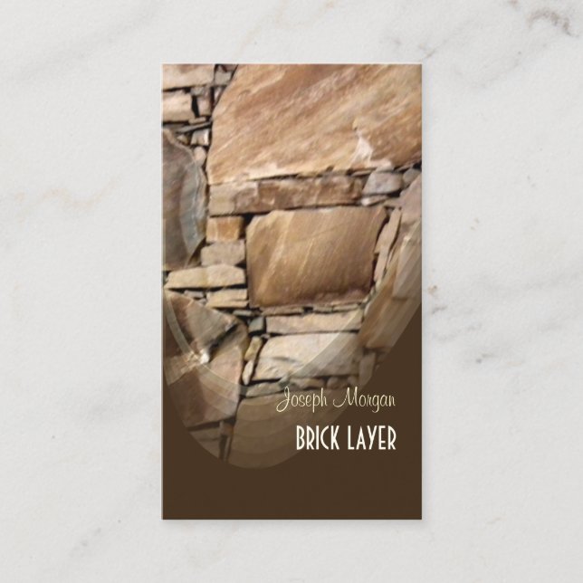 Masons, travailleurs de pierre cartes de visite (Devant)