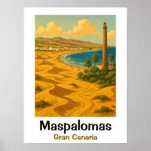 Maspalomas-Dünen Gran Canaria Kanarische Inseln Poster