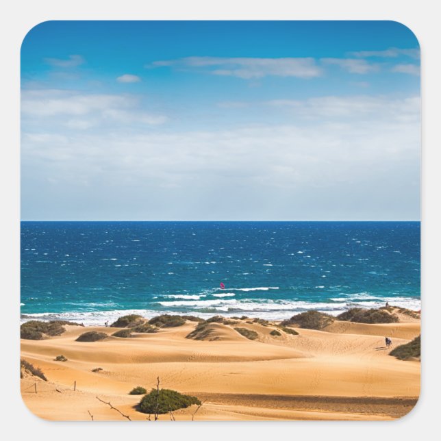 Maspalomas Quadratischer Aufkleber (Vorderseite)