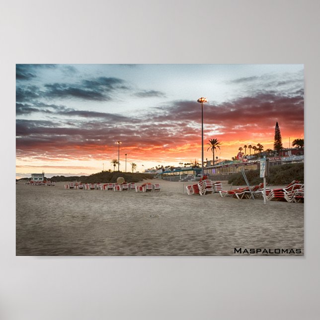 Maspalomas Sunset Poster (Vorne)