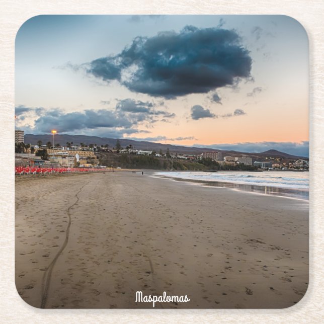 Maspalomas Sunset Rechteckiger Pappuntersetzer (Vorderseite)