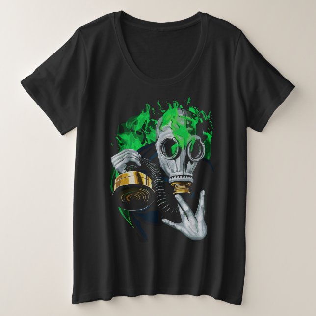 Masque à gaz toxique : Flammes de néon (Design devant)