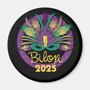 Masque de Mardi Gras Magnet - 2025 - Biloxi, MS
