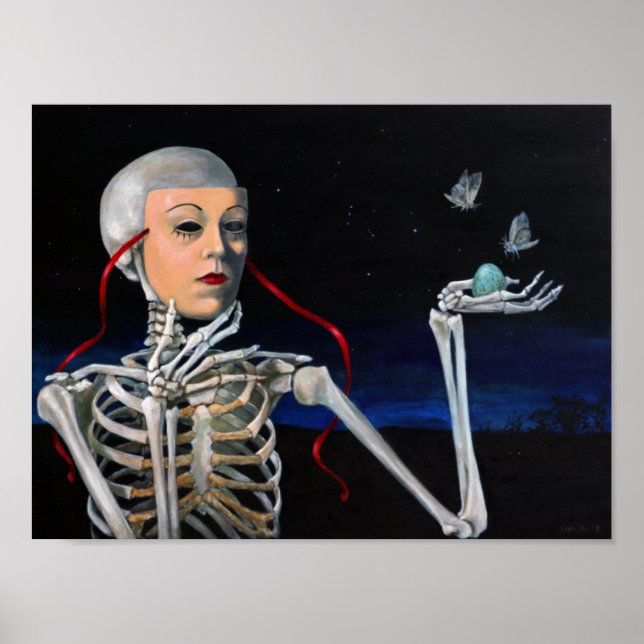 "Masque de vie" par Christiane Cegavske Poster (Devant)