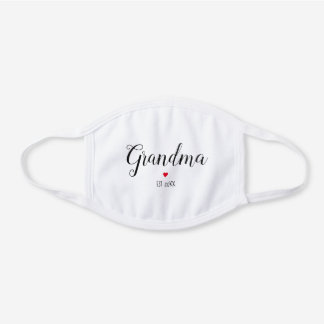 Masque En Coton Blanc Grand-mère établie dans l'année anniversaire