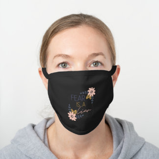 Masque En Coton Noir La peur est un menteur