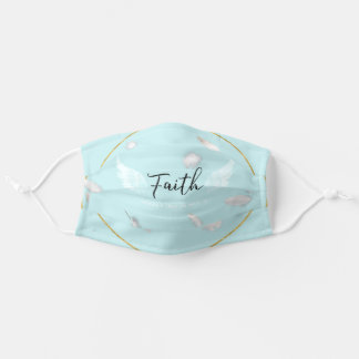 Masque En Tissu Foi, encouragement, design Turquoise