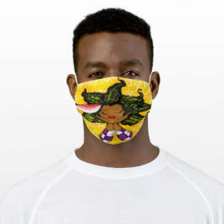 Masque En Tissu karinsArt - JOIE D'Affirmation Jaune