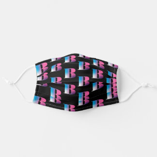 Masque En Tissu Lettre B Monogramme Majuscule Gras Gradient Carrel