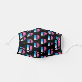 Masque En Tissu Lettre D Monogramme Majuscule Gras Gratuit Dégradé