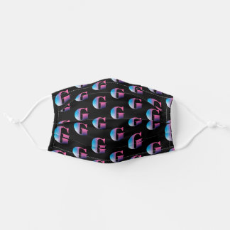 Masque En Tissu Lettre G Monogramme Majuscule Gras Gratuit Dégradé