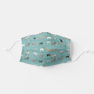 Masque En Tissu Race de chèvre bleue
