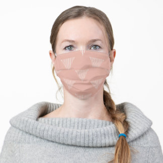 Masque En Tissu Rosée en poudre avec triangles blancs