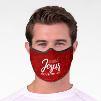 Masque In Tissu Premium Masque de visage Premium du sang de Jésus (texturé