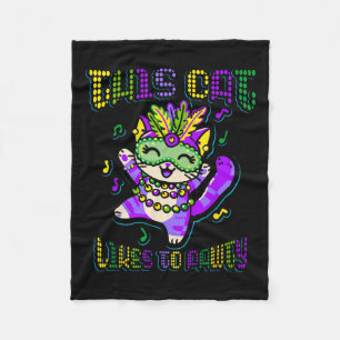 Masque Mardi Apparel Kostüme Mardi Gras Cat Fleecedecke