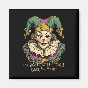 Masque Mardi Bekleidung Kostüme Vintage Mardi Gras Magnet