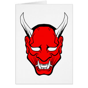 Masque rouge japonais Hannya