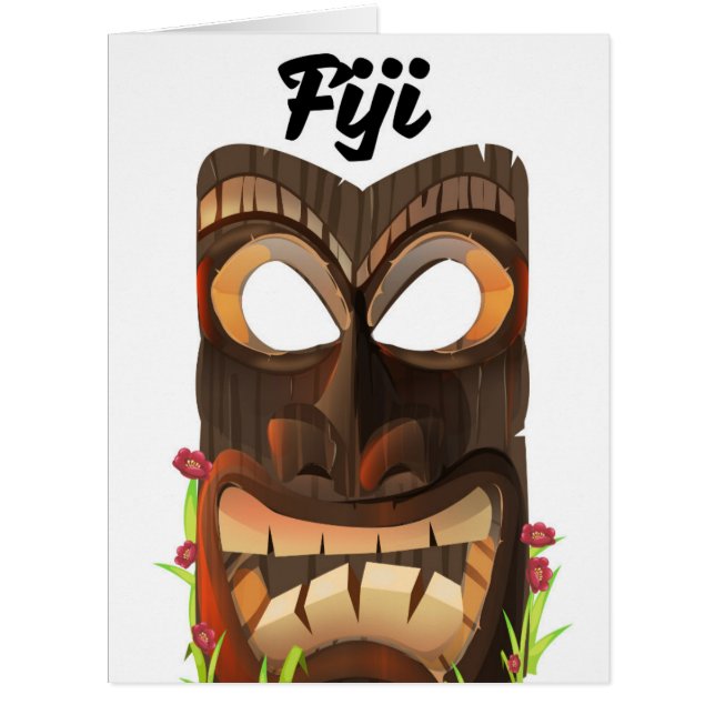 Masque sculpté des Fidji (Devant)