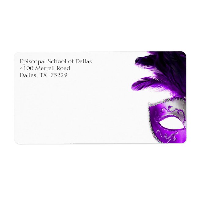 Masquerade Address Labels (Vorne)