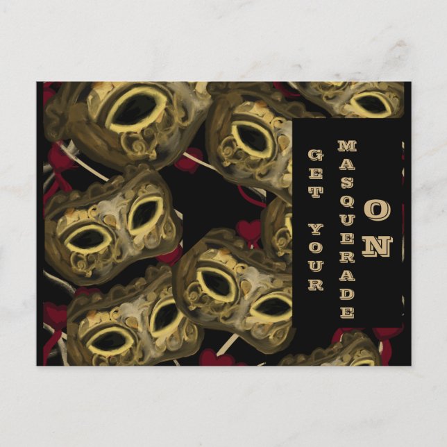 MASQUERADE ART POSTKARTE (Vorderseite)