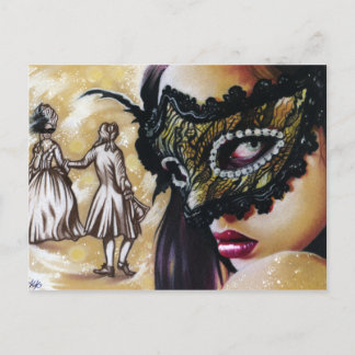 Masquerade Ball Fantasy Art Postkarte