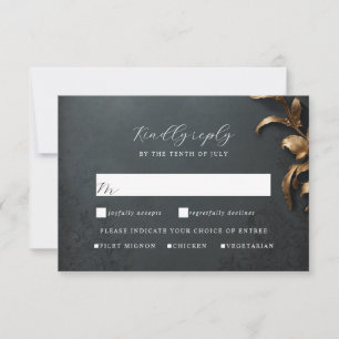 Masquerade Ball Gold und schwarze uAwg RSVP Karte