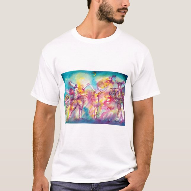 MASQUERADE BALL,Mardi Gras Masken,Tanz,Musik T-Shirt (Vorderseite)