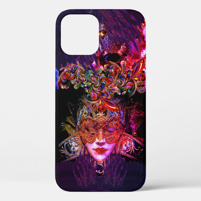 Masquerade Ball Maske Gesicht gotisch lila rosa Case-Mate iPhone Hülle (Rückseite)