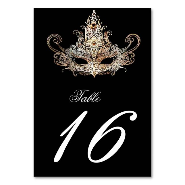 Masquerade Ball Tischnummer (Vorderseite)