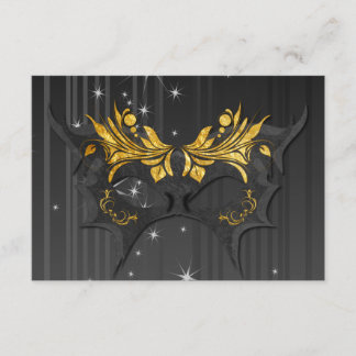 Masquerade Ball Wedding RSVP Card