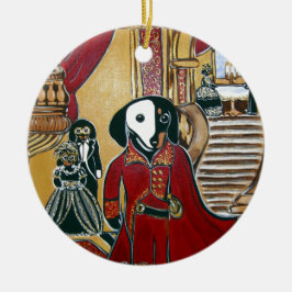 MASQUERADE-DACKEL KERAMIK ORNAMENT