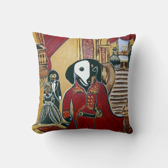 MASQUERADE-DACKEL KISSEN (Vorderseite)