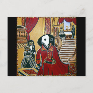 MASQUERADE-DACKEL POSTKARTE