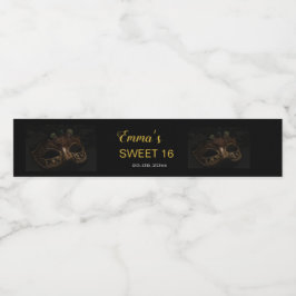 Masquerade Elegant Gold Black Sweet 16 15 Geburtst