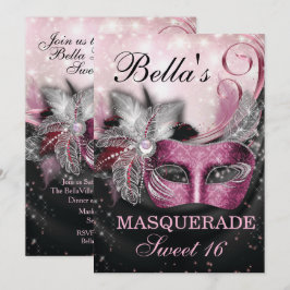 Masquerade Geburtstagsparty Einladungen