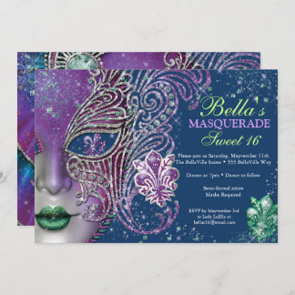 Masquerade Geburtstagsparty Einladungen