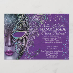 Masquerade Geburtstagsveranstaltungen Party Einlad Einladung