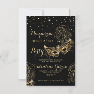 Masquerade Glitzer quinceanera Maske laden Save The Date