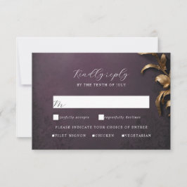 Masquerade Gold und lila uAwg RSVP Karte